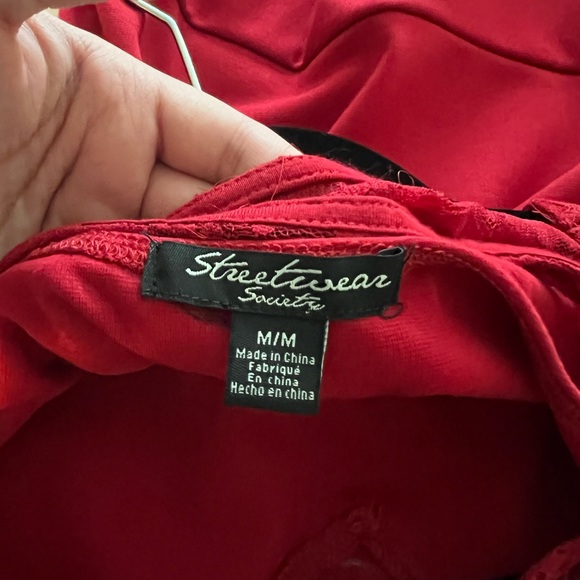 Women’s Red Peplum Top - Picture 3 of 3